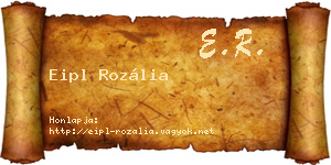 Eipl Rozália névjegykártya